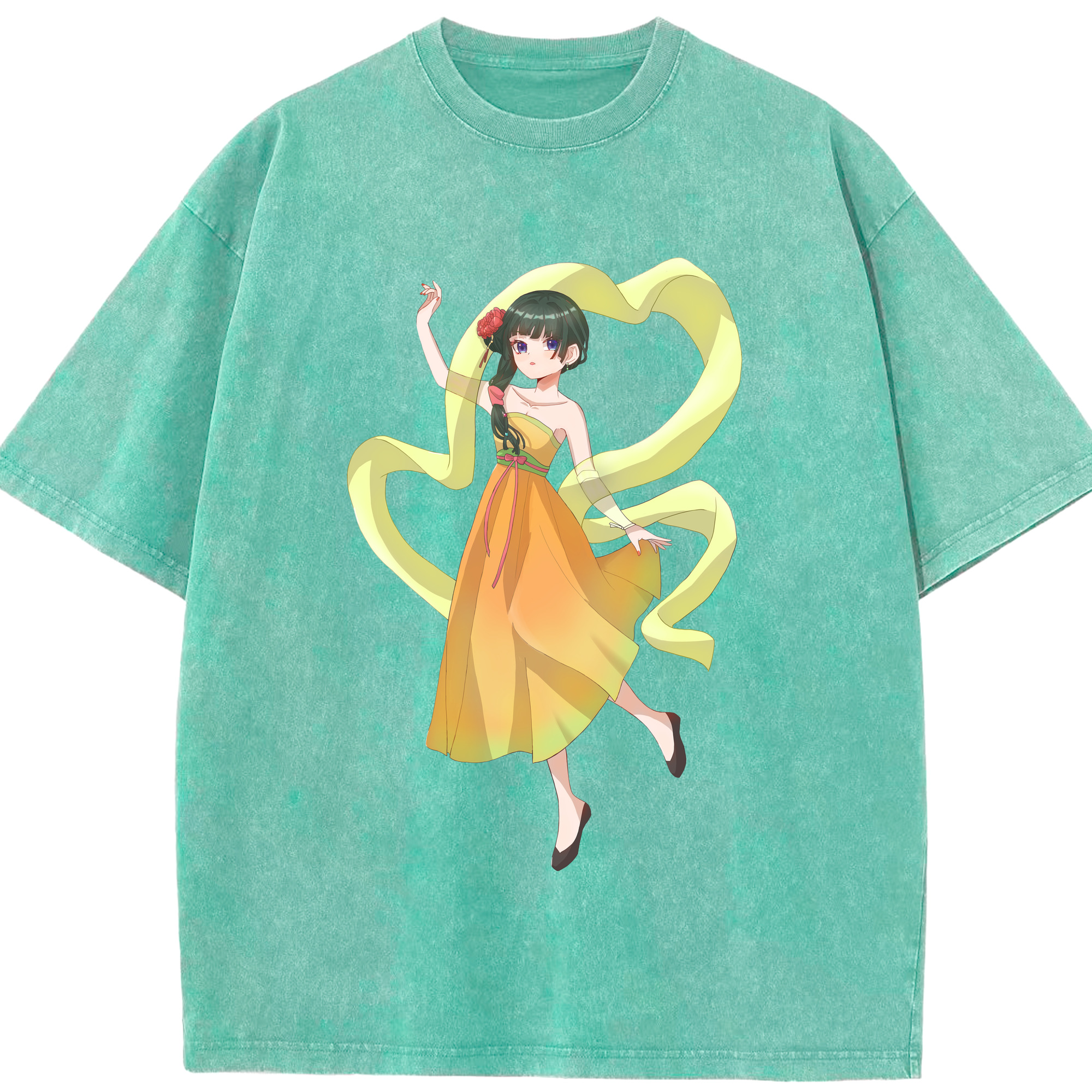 （画像用） 薬屋のひとりごと The Apothecary Diaries 綿100% ヴィンテージ風 半袖Tシャツ（フロントプリント）